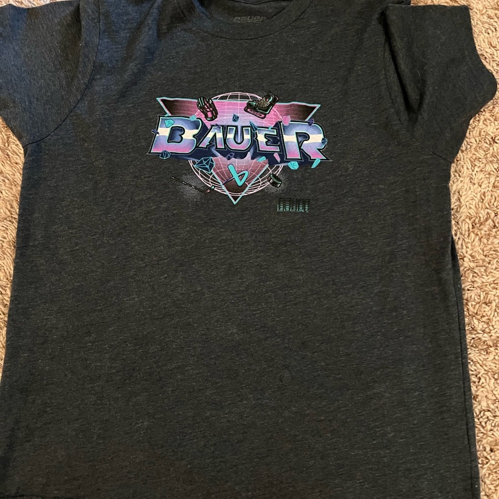 Bauer Black Short Sleeve Tee with Graphic Logo